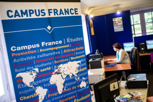 Plateforme d’accueil des étudiants étrangers à la Cité internationale universitaire de Paris. © Bruno LEVESQUE / IP3