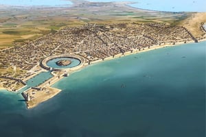 Vue reconstituée de l’ancienne cité de Carthage.