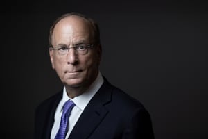 L’Américain Larry Fink, PDG de BlackRock, à Paris, le 22 juin 2023. © Joël SAGET / AFP