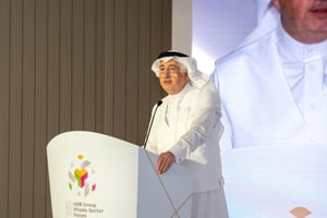 Hani Salem Sonbol, directeur général de l’ITFC au sommet du groupe de la Banque islamique pour le développement (BID) à Riyad, le 28 avril 2024. © DR