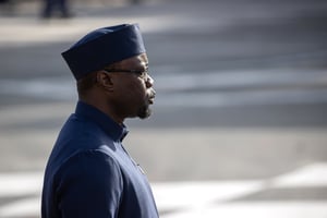 Le Premier ministre Ousmane Sonko, lors du 65e anniversaire de l’indépendance du Sénégal, le 4 avril 2025. © JEROME FAVRE/EPA via MaxPPP