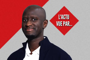 Bamba Lô, le cofondateur de Paps, lors de l’enregistrement de l’émission RFI Jeune Afrique à Paris, le 24 novembre 2023. © Christel JEANNE pour JA