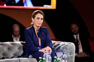 Rita Maria Zniber, présidente et CEO de Diana Holding, en juin 2023. © Mohamed ALY Diabatae/CEO FORUM pour JA.