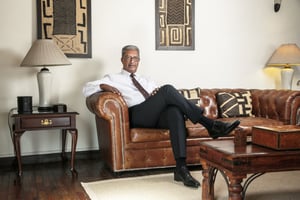 Richard Randriamandrato, à son domicile d’Antananarivo, le 1er août 2022. © RIJASOLO/RIVA PRESS pour JA