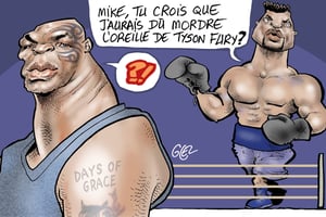 Francis Ngannou a été déclaré perdant par les juges face à Tyson Fury. © Damien Glez