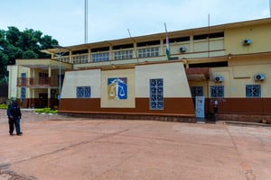 Le siège de la Cour pénale spéciale (CPS), à Bangui, le 19 avril 2022. © Barbara Debout/AFP