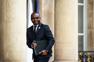 Thani Mohamed Soilihi, ministre délégué auprès du ministre de l’Europe et des Affaires étrangères, chargé de la Francophonie et des Partenariats internationaux, au Palais de l’Élysée, à Paris, en décembre 2024. © Andrea Savorani Neri / NurPhoto via AFP