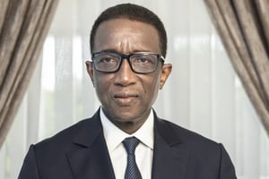 Le Premier ministre sénégalais, Amadou Ba, à Dakar, le 5 octobre 2023. © Sylvain Cherkaoui pour JA