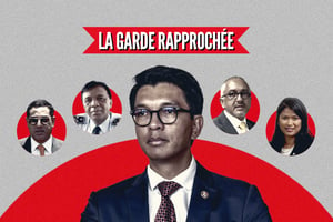 Les soutiens du président malgache, Andry Rajoelina. © Montage JA