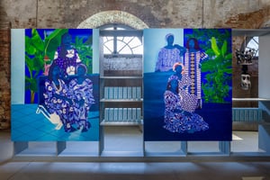 Everything Precious is Fragile, Moufouli Bello, détails Egbe Modjisola, 2024, exposé au pavillon du Bénin lors de la Biennale de Venise. © Jacopo La Forgia.