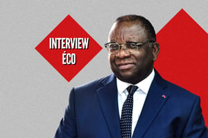 Luc Magloire Atangana, ministre camerounais du Commerce. © MONTAGE JA : MABOUP pour JA