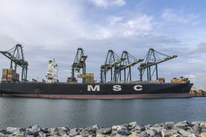 Depuis 2014, l’armateur MSC gère le port autonome de Lomé. © Zhang Gaiping/Xinhua/REA.