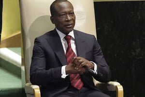 Patrice Talon, le président du Bénin, à la 71e session de l’Assemblée générale des Nations unies, le 22 septembre 2016. © Richard Drew/AP/SIPA