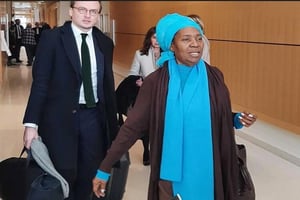 Pascaline Bongo à Paris, lors de son procès, en janvier 2024. capture TV. © DR