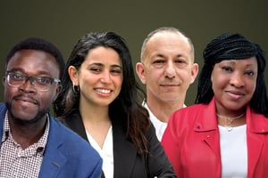 De gauche à droite : Praince Germain Loubota ; Hanane Mansouri ; Arezki Selloum ; Mariam Camara © DR (Montage JA)