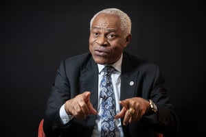 Baltasar Engonga Edjo’o (Guinée Equatoriale), président de la Commission de la Cemac, à Paris, le 27 novembre 2023. © Vincent Fournier pour JA