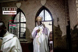 Le cardinal et archevêque de Kinshasa Fridolin Ambongo Besungu. © MARCO LONGARI/AFP
