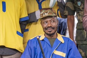 Le colonel Eddy Kapend à la prison de Makala, à Kinshasa, le 8 janvier 2021. © ARSENE MPIANA/AFP