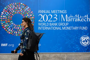 Le FMI et la Banque mondiale se réunissent pour la première fois depuis cinquante ans sur le continent pour leur réunion annuelle. © Mandel NGAN / AFP.