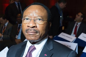 Emmanuel Nganou Djoumessi, ministre de l’Économie, de la Planification et de l’Aménagement du territoire, à Paris, le 6 février 2015. © Bruno Levy pour JA