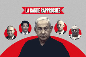 Le « cabinet de guerre » de Benyamin Netanyahou. © Montage JA