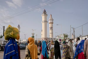 La mosquée Massalikoul Djinane, à Dakar. © Carmen Abd Ali/AFP