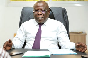 Ibrahim Cissé Bacongo, maire de Koumassi, ancien ministre conseiller et partisan fidèle d’Alassane Ouattara en vue de sa réelection. © COM PR CI