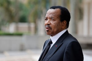 Paul Biya, à Yaoundé, le 26 juillet 2022. © Ludovic MARIN / AFP