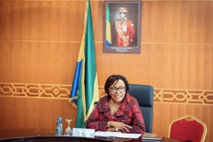 Paulette Missambo en octobre 2023. Elle a été nommée présidente du Sénat par les autorités de la transition. © MissamboPaulette Facebook