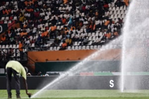 Les tribunes à moitié vides avant la rencontre entre le Ghana et le Cap-Vert, lors de la Coupe d’Afrique des nations © FRANCK FIFE / AFP