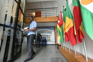 Bourse régionale des valeurs mobilières, à Abidjan. © ISSOUF SANOGO/AFP