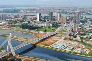 Photo aérienne d’Abidjan. © Xinhua via AFP