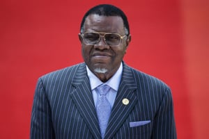 Le président namibien Hage Geingob est décédé le 4 février 2024, à 82 ans (ici à Pretoria, en 2019). © Michele Spatari / AFP
