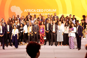Photographie de la dernière édition de l’Africa CEO Forum, à Abidjan, en Côte d’Ivoire, le 6 juin 2023. © Stéphane Lella KOUASSI/AFRICA CEO FORUM