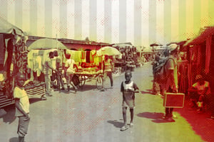 Le marché de Mako, dans la région de Kédougou, au Sénégal. © MONTAGE JA : Rolf Zimmermann/DPA/MAXPPP