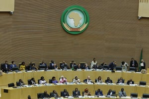 Sommet des chefs d’État de l’Union africaine à Addis-Abeba, le 9 février 2020. © Minasse Wondimu Hailu / ANADOLU AGENCY via AFP