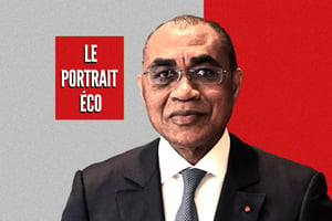 JAD20240430-PORTRAIT-ECO-ADAMA-COULIBALY Adama Coulibaly,ministre de l’Économie et des Finances à Abidjan, Côte d’Ivoire le 6 mai 2022.
© MONTAGE JA : Olivier pour JA