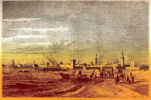 Vue d’Essaouira (anciennement Mogador), dessin de Jules Noël (1810-1881). © Selva/opale.photo