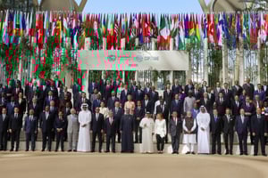 Chefs d’État et délégués à la COP28 à Dubai le 1er Décembre 2023.  © Giuseppe CACACE / AFP