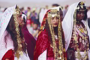 Mariage berbère traditionnel, Oasis de Tataouine, Tunisie © Jean-Pierre De Mann/AFP
