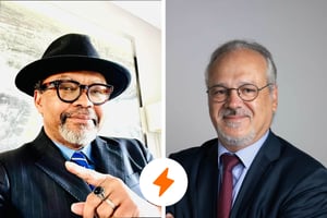 L’activiste Franklin Nyamsi (à gauche) et le diplomate Sylvain Itté. © Montage JA ; DR ; YouTube