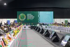 À l’assemblée annuelle de la BAD, à Accra, au Ghana, en 2022. © BAD