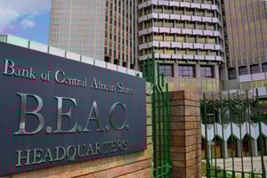 Le siège de la Banque des États de l’Afrique centrale (BEAC) à Yaoundé, au Cameroun. © Jean-Pierre Kepseu/PANAPRESS/MAXPPP