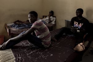 Des patients en convalescence à l’hôpital CBCA de Goma, en RDC, le 3 février 2025. © Michel Lunanga / AFP