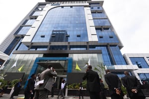 Inauguration du nouveau siège d’Ecobank à Abidjan, le 10 juillet 2015. © SIA KAMBOU/AFP