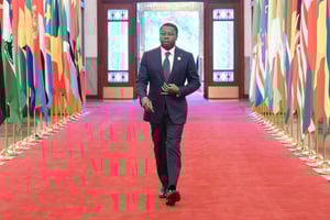 Le président togolais Faure Gnassingbé, lors du Sommet 2024 du Forum sur la coopération sino-africaine (FOCAC), à Pékin, le 5 septembre 2024. © Photo par Li He / XINHUA / Xinhua via AFP