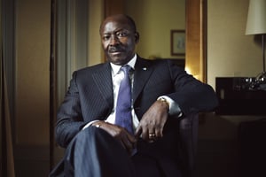 Henri-Claude Oyima, nouveau ministre gabonais de l’Économie, des Finances, de la Dette et des Participations, est aussi le dirigeant de la première banque de la Communauté économique et monétaire de l’Afrique centrale (Cemac), BGFIBank, le patron des patrons gabonais et le président du conseil d’administration de la Bourse régionale. © Antoine DOYEN/OpalePhoto