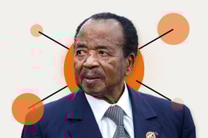 Le président du Cameroun, Paul Biya. © Montage JA