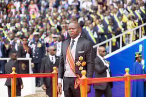Cérémonie de prestation de serment de Brice Clotaire Oligui Nguema, à Libreville, le 3 mai 2025. © Présidence de la République du Gabon