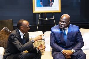 Les présidents Paul Kagame et Félix Tshisekedi, à New York, le 24 septembre 2019. © Flickr Présidence du Rwanda